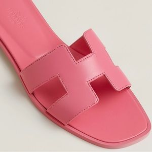 Hermes Oran sandals rose pink 38.5 NWB 2024 summer new color